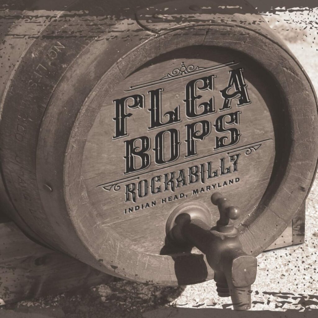 Flea Bops name written on old-time barrel head.